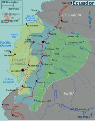 Die Regionen Equadors