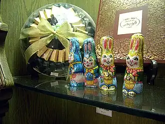 Konfekt. Osterhasen gibt es natürlich auch im August