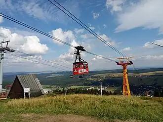 Die Gondelbahn auf den Fichtelberg