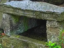 Die Fichtelnaab-Quelle am Fuß des Ochsenkopfs