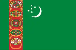 Flagge von Turkmenistan