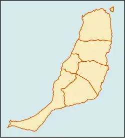 Lagekarte der Insel Fuerteventura