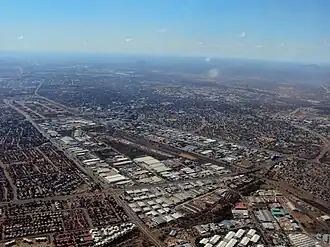 Gaborone aus der Luft.