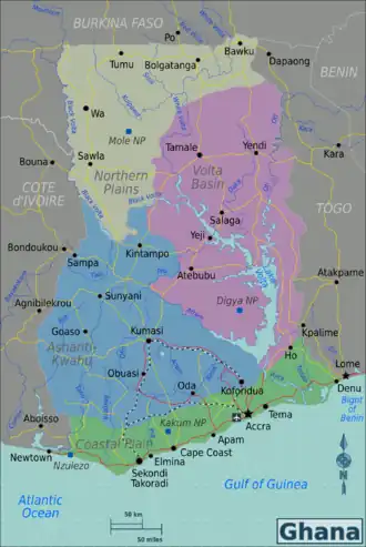 Die Regionen Ghanas