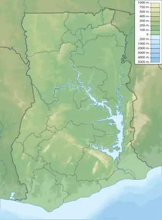 Lagekarte von Ghana