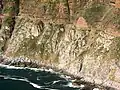 Der 150 Meter tiefe Steilabhang in Höhe des Chapman's Peak