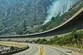 Das Grizzly Creek Fire am 20. August 2020 in der Nähe des I-70