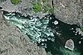 Nur mit dem Teleobjektiv  kann der Gunnison River als Wildwasserfluss ausgemacht werden