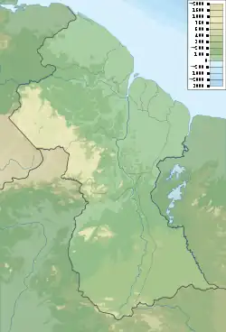 Lagekarte von Guyana