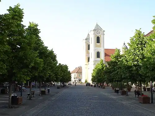 In der Innenstadt von Gyöngyös