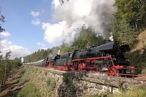 Dampfsonderzug auf der Schiefen Ebene