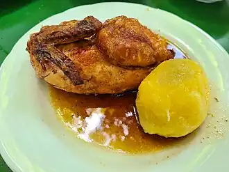 Halbes Hähnchen mit Kloß