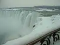 Horseshoe Falls im Winter.