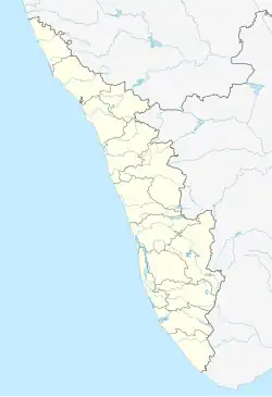 Lagekarte des indischen Bundesstaates Kerala