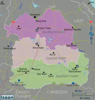 Die Unterregionen Nordostthailands