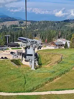 Die Talstation der Kabinenbahn