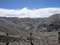 Blick nach Westen vom Highway in das Kunlun-Gebirge