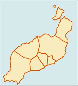 Lagekarte der Insel Lanzarote