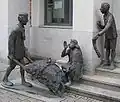 Die Skulpturengruppe "Fellhändler"