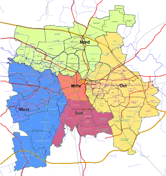 Stadtteile von Leipzig