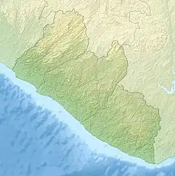 Lagekarte von Liberia
