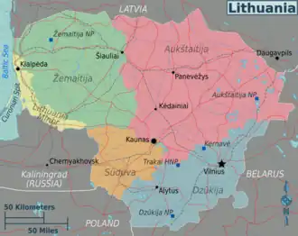 Die Regionen Litauens