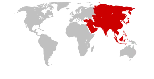 Lage von Asien