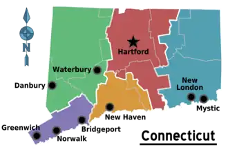 Connecticuts Regionen