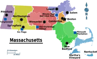 Reiseregionen von Massachusetts