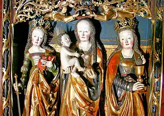 spätgotischer Marienaltar in der Hospitalkirche
