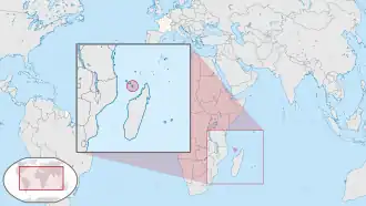 Lage der Inselgruppe Mayotte