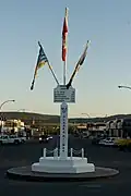 Die „Mile 0” des Alaska Highway in Dawson Creek / British Columbia