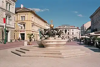 Klauzál Platz in der Innenstadt.