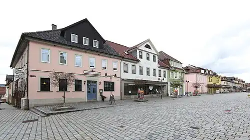 Der Marktplatz von Neustadt bei Coburg