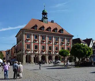Das Rathaus von Neustadt an der Aisch