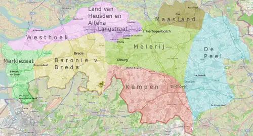 Die Reiseregionen in Norrd-Brabant
