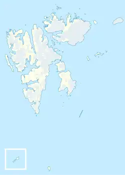 Lagekarte von Spitzbergen (Norwegen)