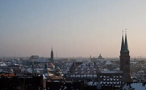 Blick über die Nürnberger Altstadt von der Kaiserburg