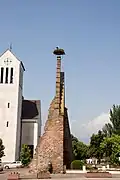 Das Storchennest auf der Mauer
