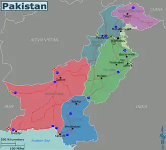 Karte von Pakistan