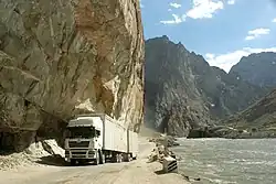 Auf dem Pamir-Highway mit Blick Richtung Chorugh / Tadschikistan