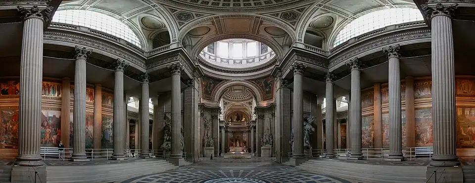 Panoramaansicht im Inneren des Panthéon