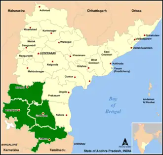 Karte von Rayalaseema