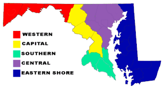 Die 5 Reiseregionen in Maryland