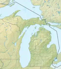 Lagekarte von Michigan in den USA