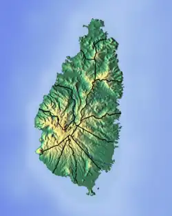 Lagekarte von Saint Lucia