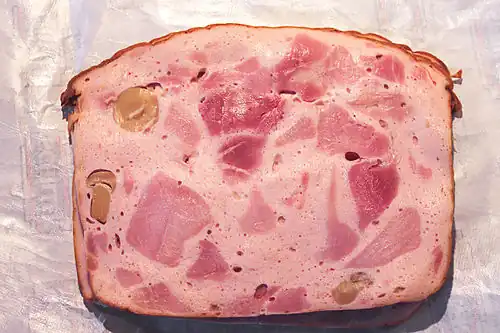 Schinkenleberkäse