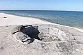 Bunkerruine Sęp am Strand