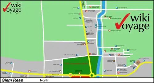 Stadtplan von Siem Reap's Norden
