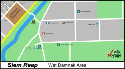 Karte des Wat Damnak Area